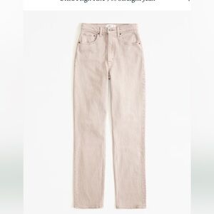 NWT Abercrombie Ultra High Rise 90s Straight Jeans in Color Oat Size 26/2s